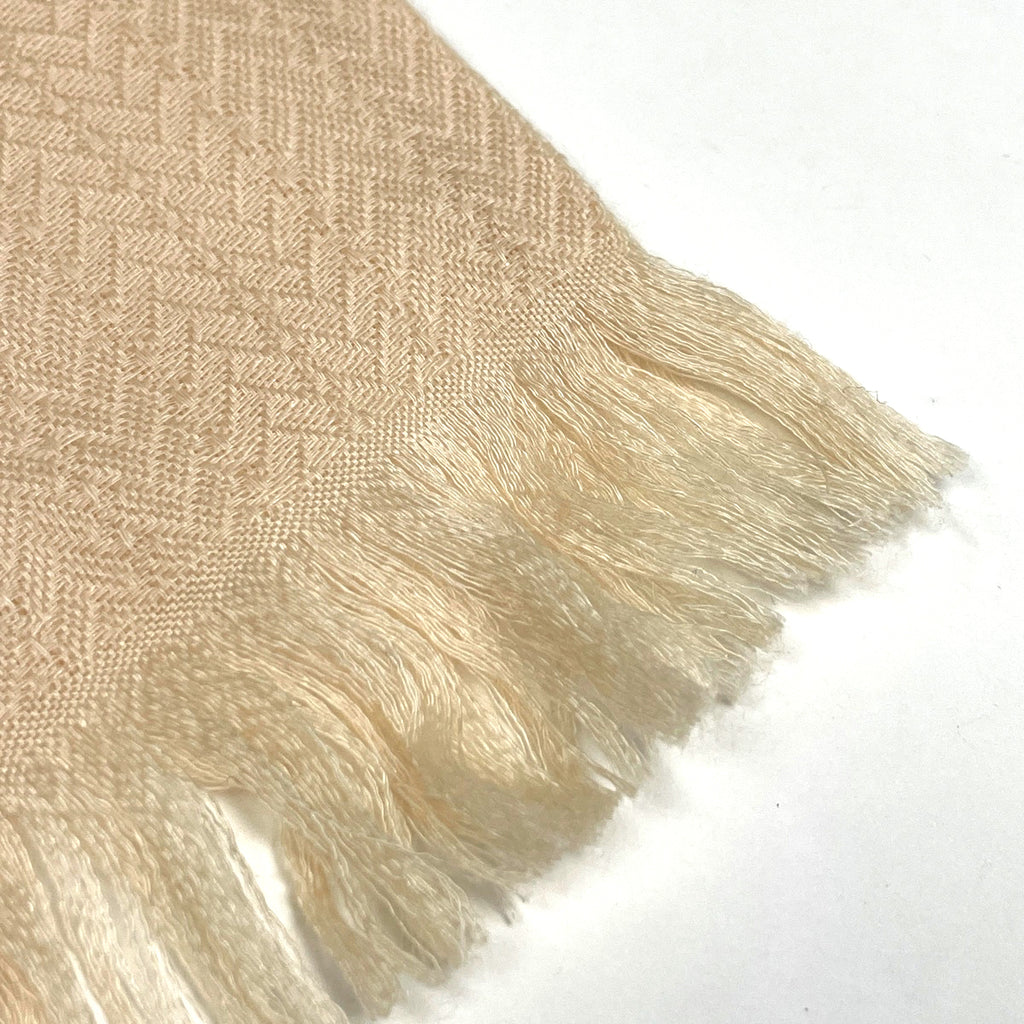 エルメス エクスリブリス ショール フリンジ ロゴ ロング マフラー ショール カシミヤ 絹 ベージュ レディース 【中古】brbag