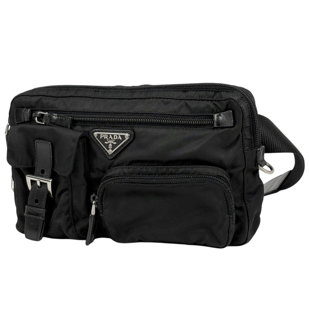 プラダ ロゴプレート ウエストバッグ ボディバッグ ボディバッグ ナイロン ネロ(ブラック) レディース 【中古】brbag