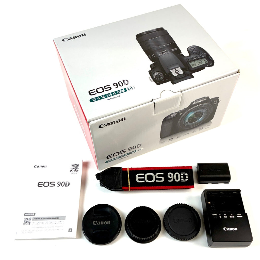 キヤノン Canon EOS 90D EF-S 18-135 IS USM レンズキット デジタル 一眼レフカメラ 【中古】cambb