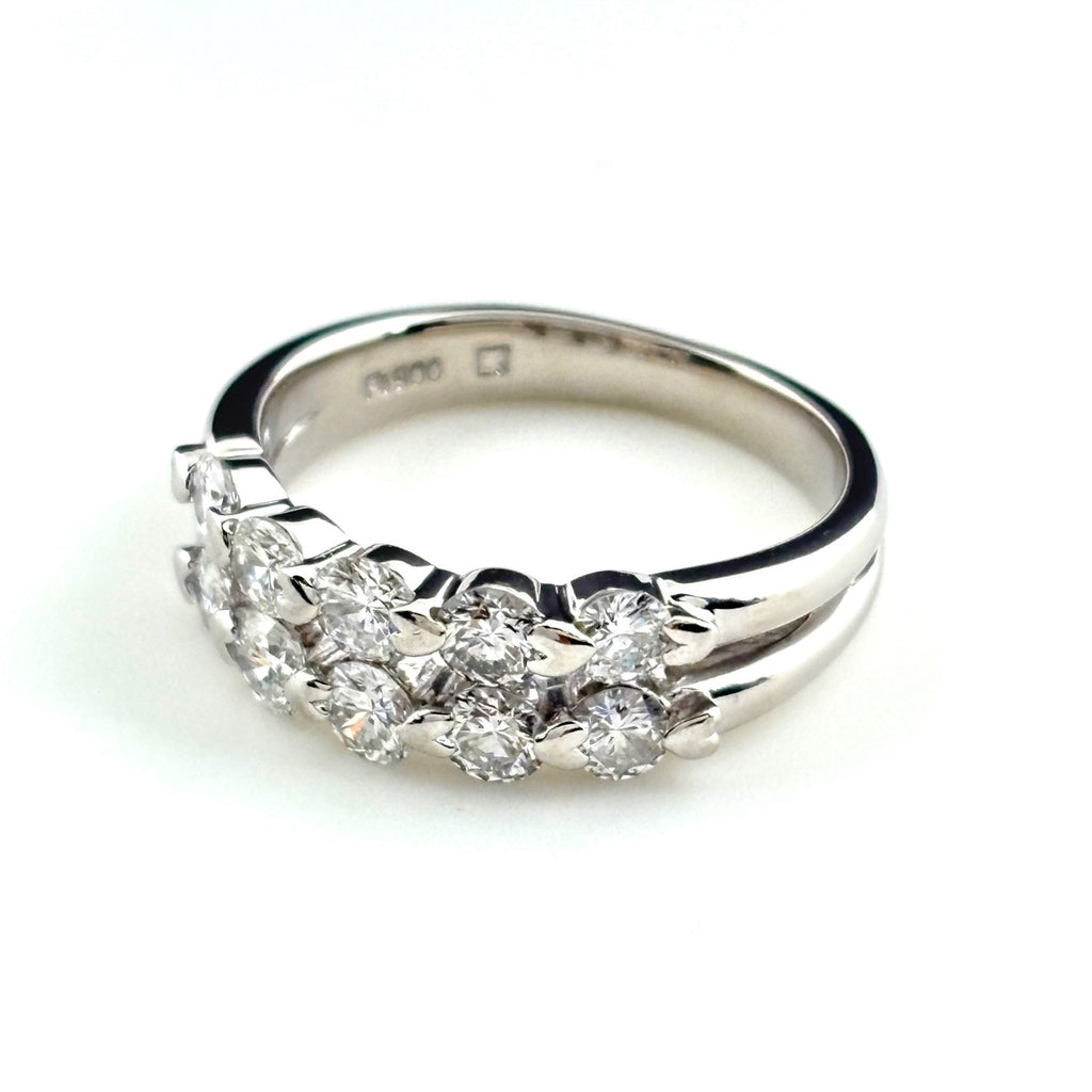 メレダイヤ デザインリング プラチナ 指輪 リング 10.5号 Pt900 ダイヤモンド レディース ノンブランドジュエリー 【中古】nbjwl