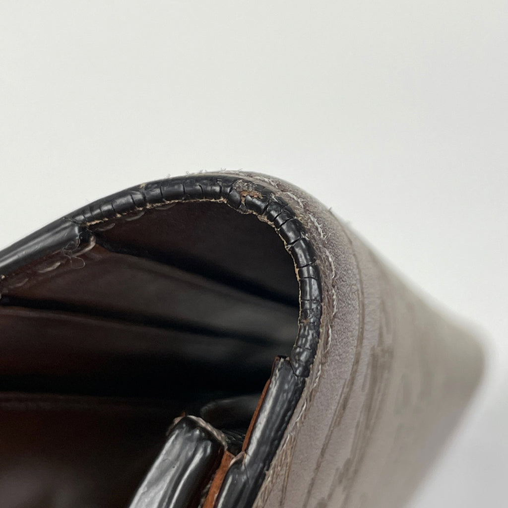 ベルルッティ エベネ 二つ折り長財布 カリグラフィ 長財布 レザー ブラウン メンズ 【中古】brbag