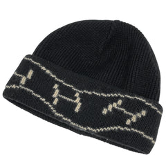 エルメス Hロゴ ニットキャップ マルジェラ期 帽子 ニットキャップ カシミヤ ブラック ベージュ レディース 【中古】brapp