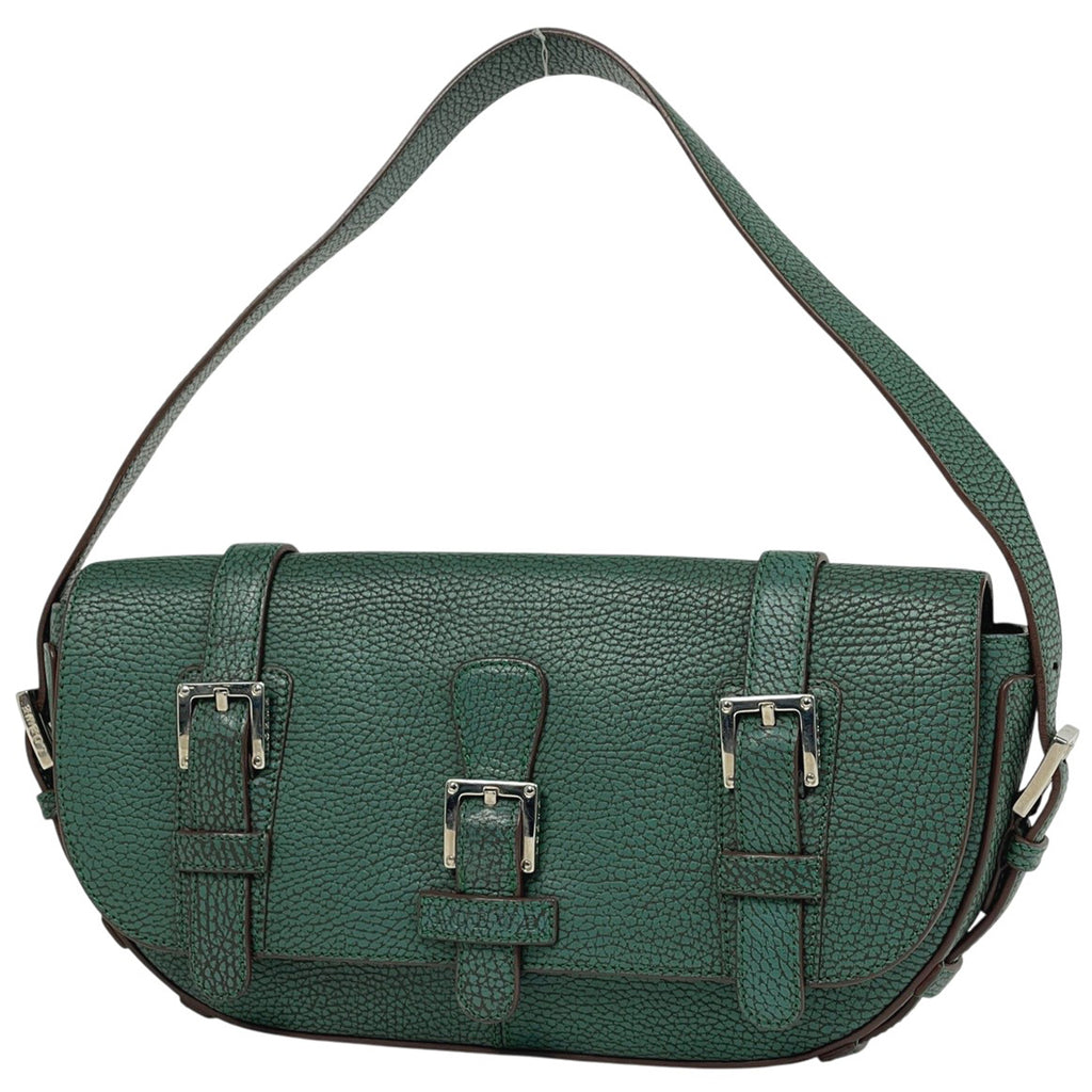 ロエベ ロゴ ショルダーバッグ ワンショルダー ハンドバッグ ショルダーバッグ レザー グリーン レディース 【中古】brbag