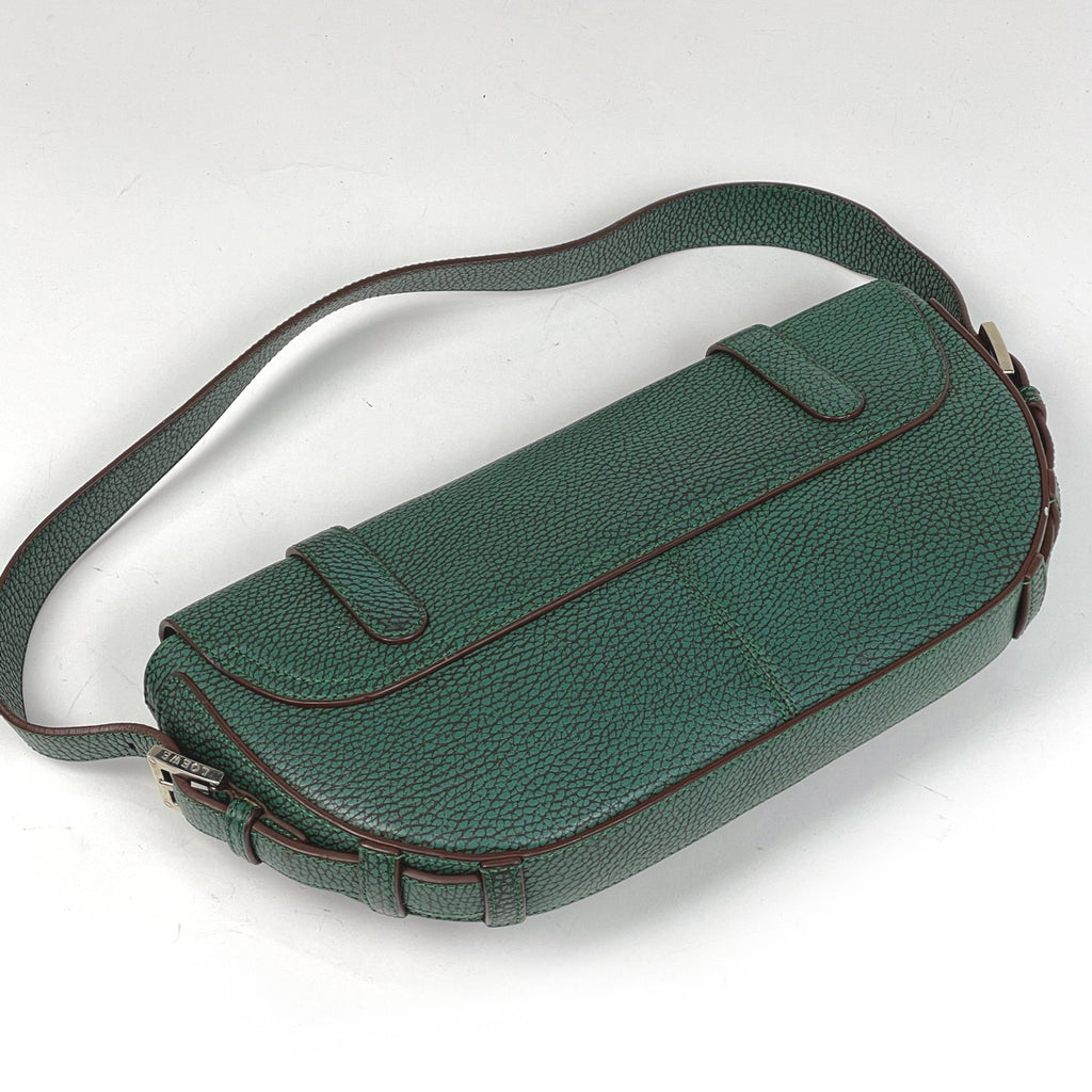 ロエベ ロゴ ショルダーバッグ ワンショルダー ハンドバッグ ショルダーバッグ レザー グリーン レディース 【中古】brbag