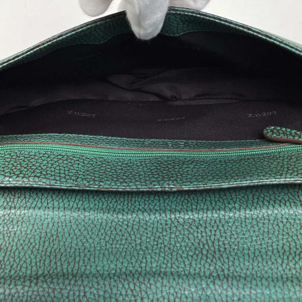 ロエベ ロゴ ショルダーバッグ ワンショルダー ハンドバッグ ショルダーバッグ レザー グリーン レディース 【中古】brbag