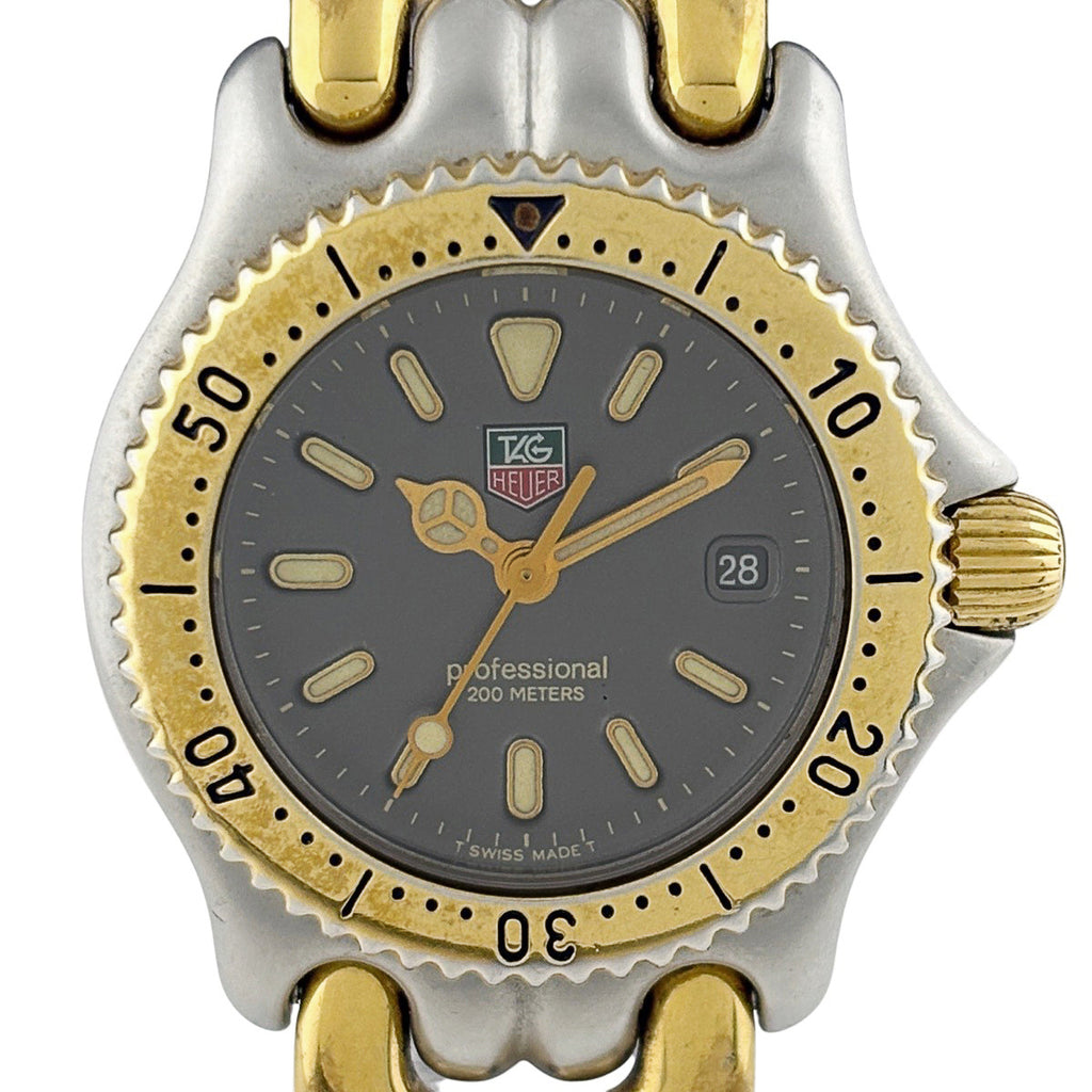 タグホイヤー プロフェッショナル セルシリーズ S95.215 腕時計 SS GP クォーツ グレー レディース 【中古】wtcbb