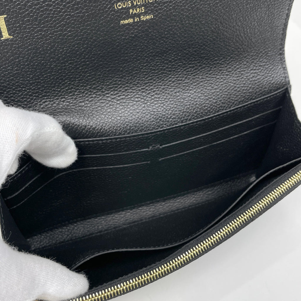 ルイ・ヴィトン ポルトフォイユ エミリー バイカラー ジャイアント 長財布 モノグラムアンプラント ブラック ベージュ M83138 レディース 【中古】brbag