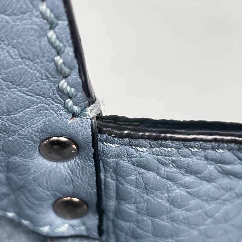 ヴァレンティノ・ガラヴァーニ ロックスタッズ ハンドバッグ 2WAY ショルダーバッグ ハンドバッグ レザー ライトブルー レディース 【中古】brbag