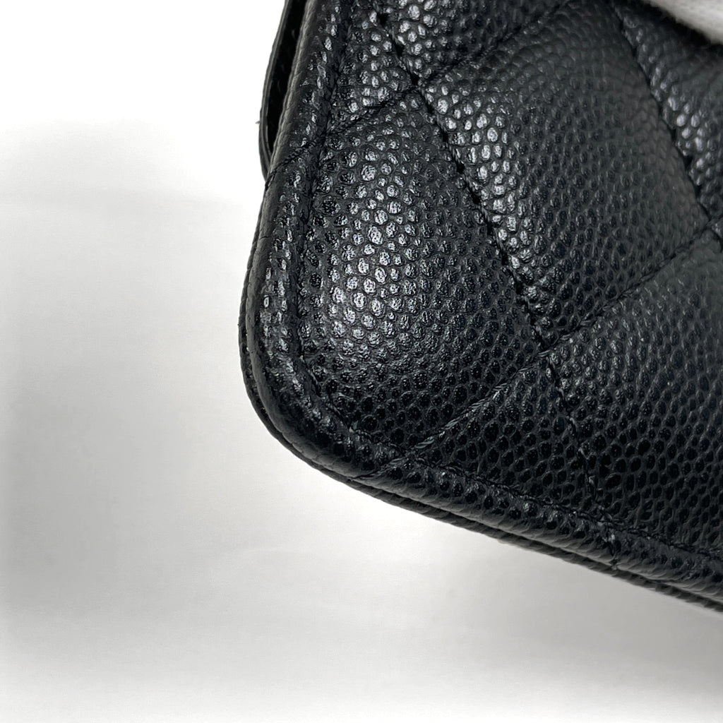 シャネル ココマーク コインケース カードケース 小銭入れ コインケース キャビアスキン ブラック AP2570 レディース 【中古】brbag