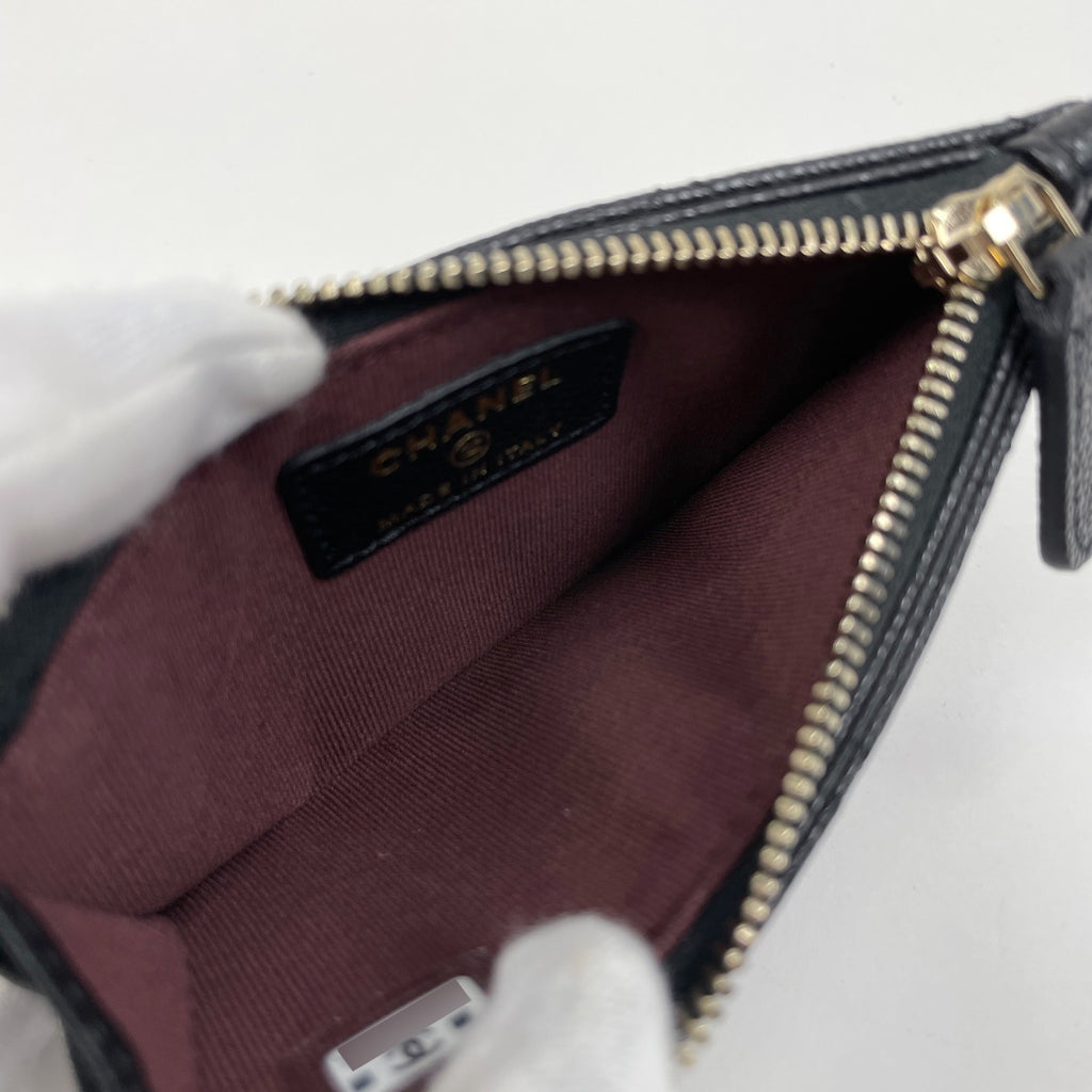 シャネル ココマーク コインケース カードケース 小銭入れ コインケース キャビアスキン ブラック AP2570 レディース 【中古】brbag