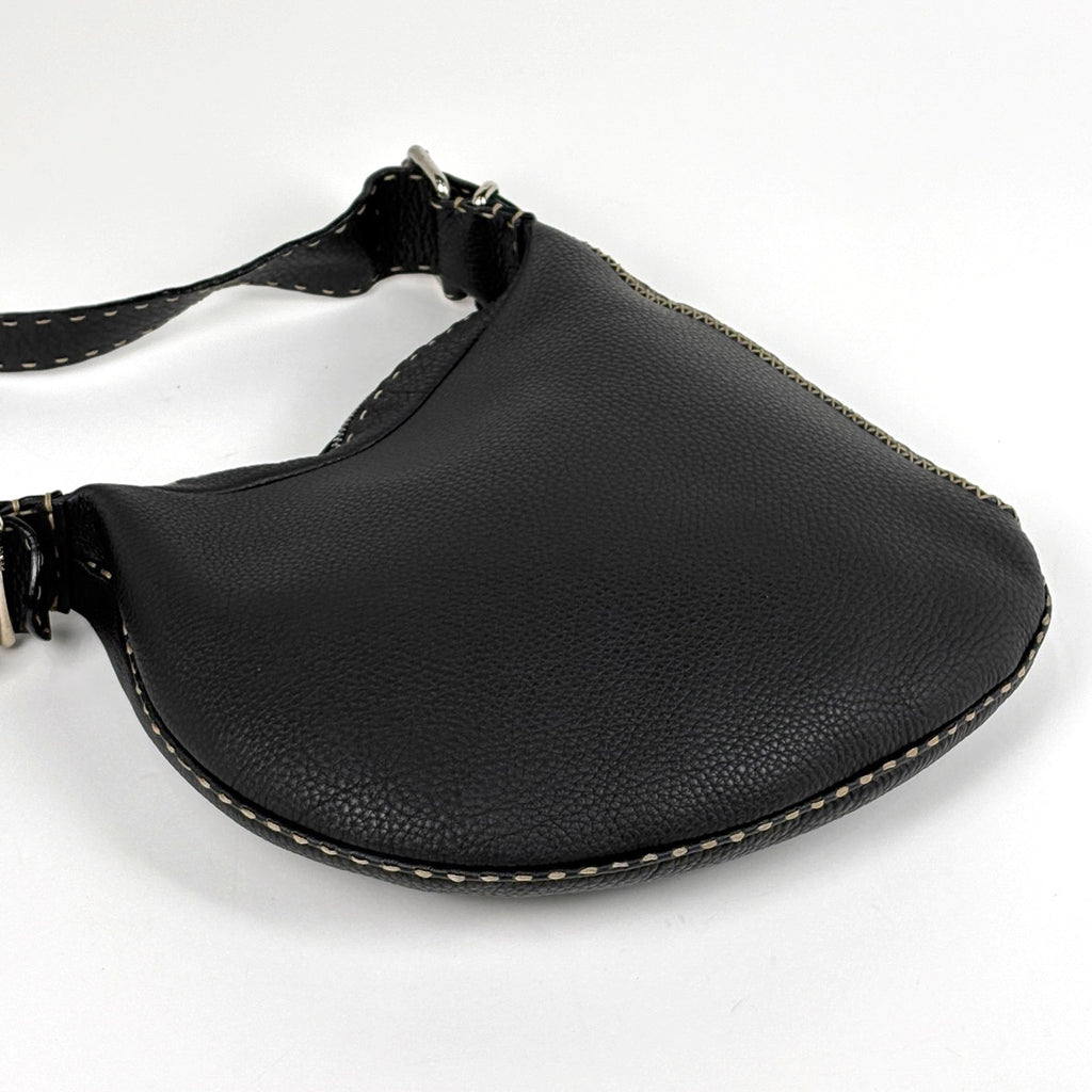 フェンディ セレリア ショルダーバッグ ワンショルダー レザー ブラック 8BR262 レディース 中古 brbag