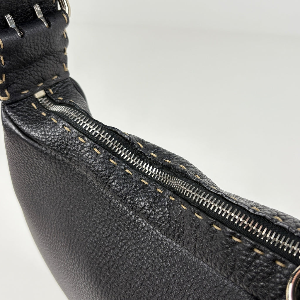 フェンディ セレリア ショルダーバッグ ワンショルダー レザー ブラック 8BR262 レディース 中古 brbag