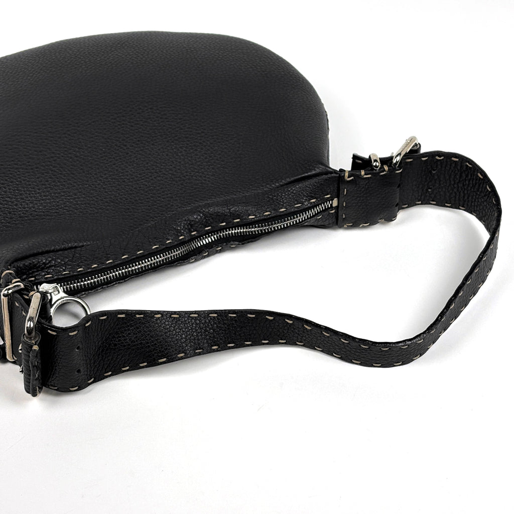 フェンディ セレリア ショルダーバッグ ワンショルダー レザー ブラック 8BR262 レディース 中古 brbag