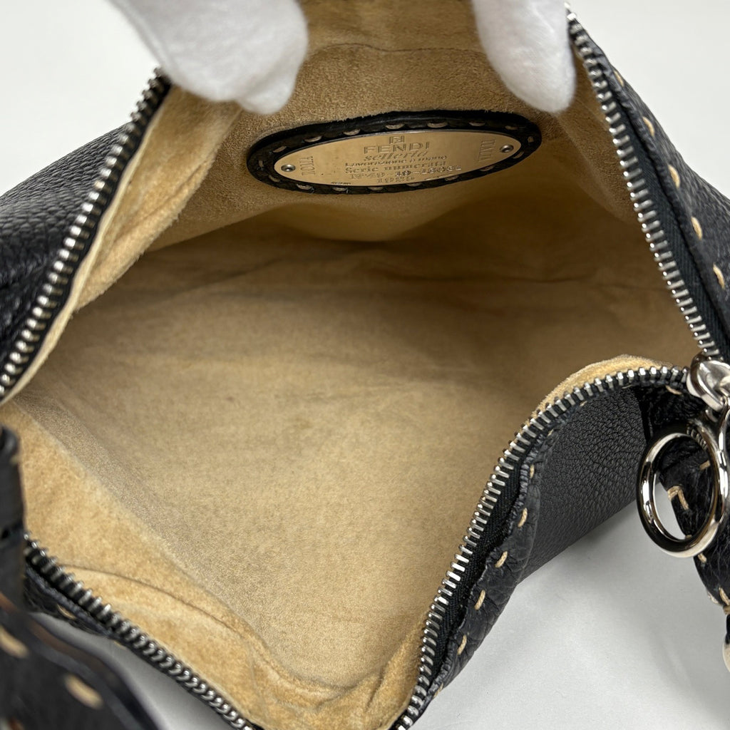 フェンディ セレリア ショルダーバッグ ワンショルダー レザー ブラック 8BR262 レディース 中古 brbag
