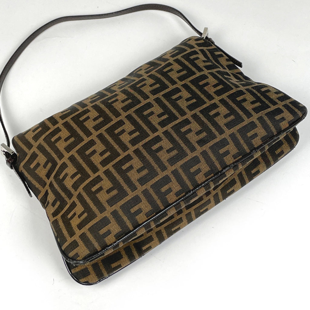 フェンディ ズッカ柄 ショルダーバッグ 肩掛け 総柄 ハンドバッグ ワンショルダー ショルダーバッグ キャンバス ブラウン 26796 レディース 【中古】brbag