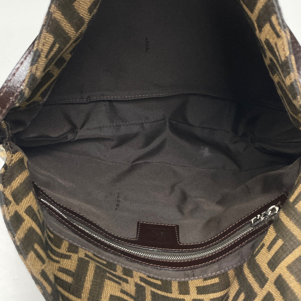 フェンディ ズッカ柄 ショルダーバッグ 肩掛け 総柄 ハンドバッグ ワンショルダー ショルダーバッグ キャンバス ブラウン 26796 レディース 【中古】brbag