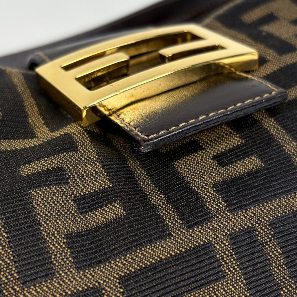 フェンディ ズッカ柄 ショルダーバッグ ハンドバッグ ショルダーバッグ キャンバス ブラウン レディース ブランドバッグ・小物 【中古】brbag