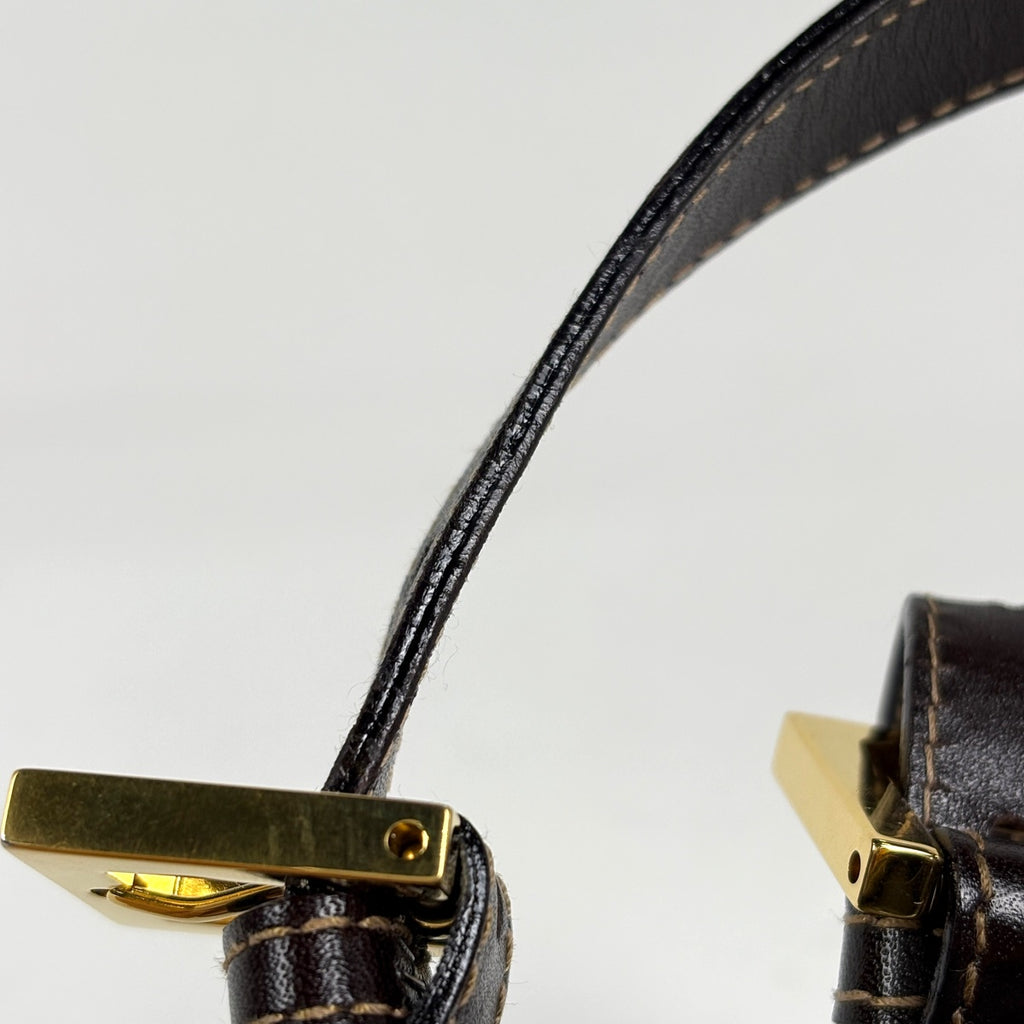 フェンディ ズッカ柄 ショルダーバッグ ハンドバッグ ショルダーバッグ キャンバス ブラウン レディース ブランドバッグ・小物 【中古】brbag