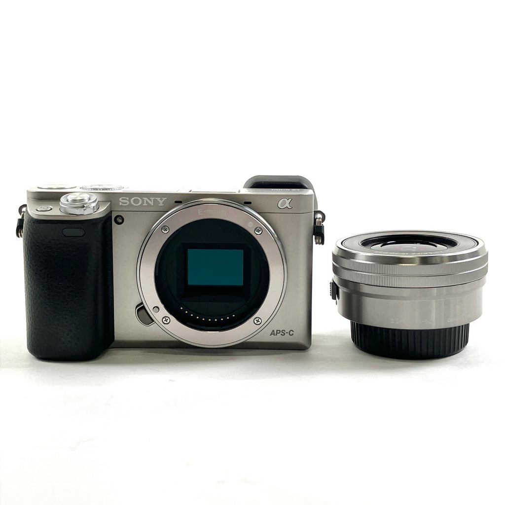 ソニー SONY α6000 パワーズームレンズキット ILCE-6000L S シルバー デジタル ミラーレス 一眼カメラ 【中古】cambb