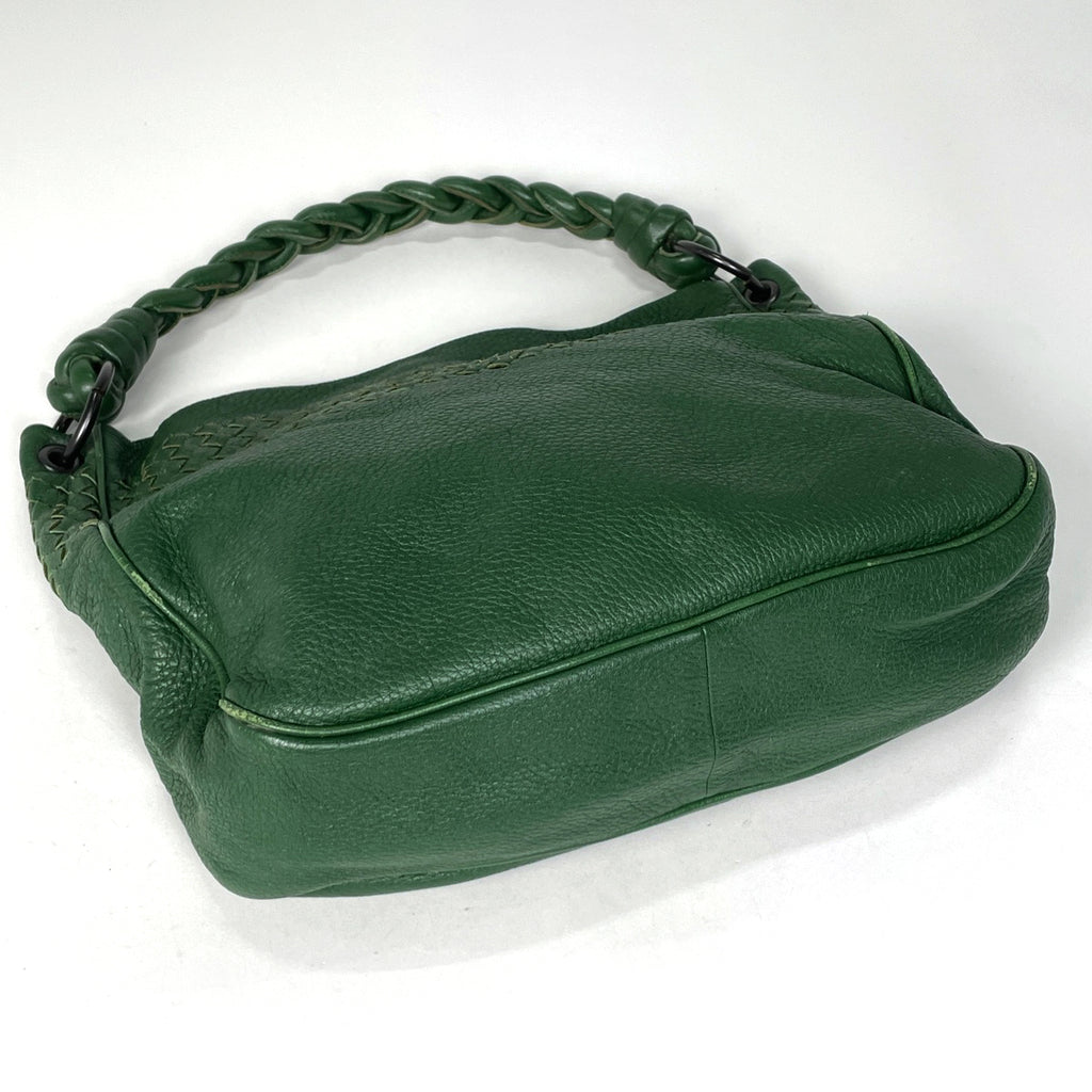 ボッテガヴェネタ イントレチャート ショルダーバッグ ワンショルダー ナッパ ショルダーバッグ レザー グリーン レディース 【中古】brbag