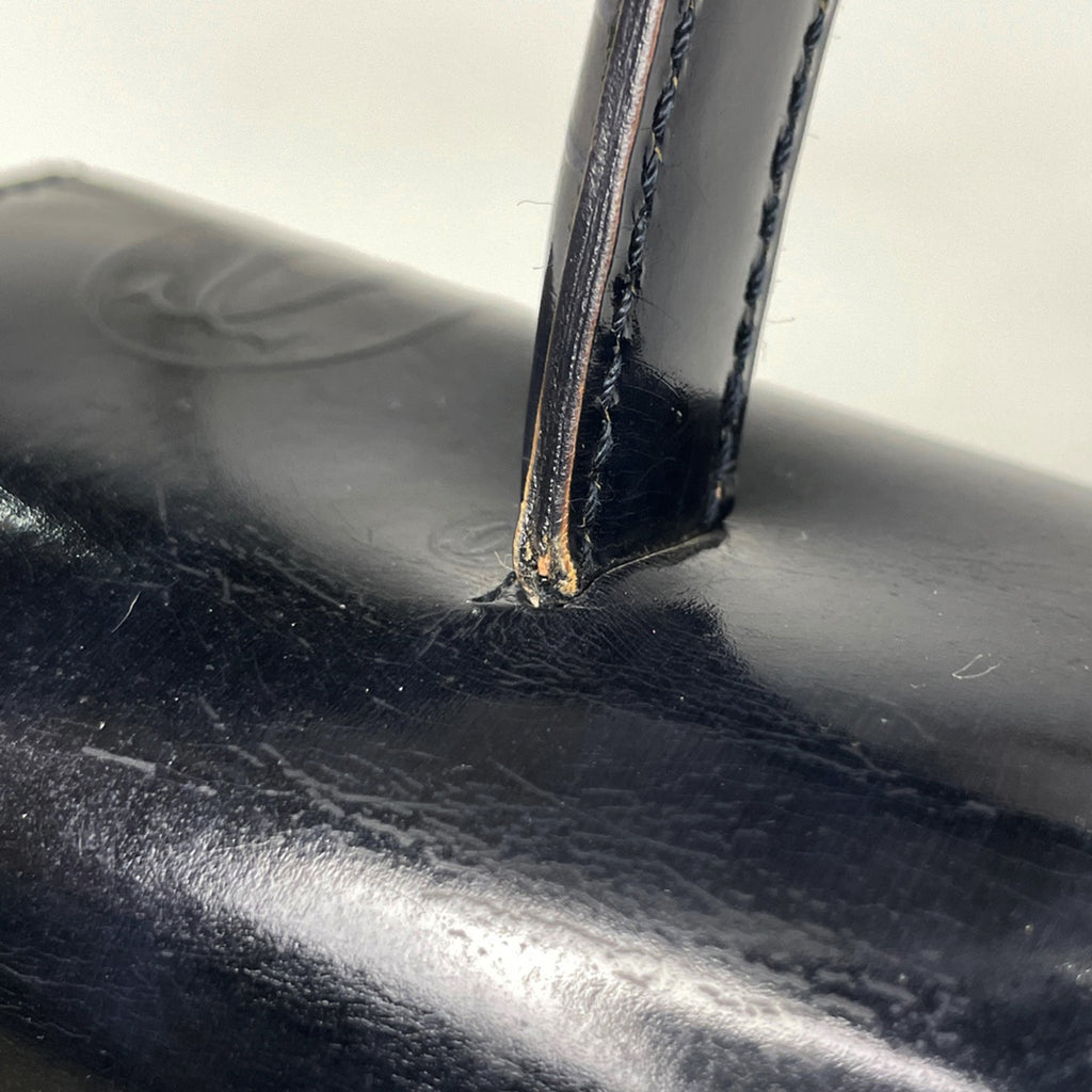 カルティエ ハッピーバースデー ハンドバッグ ターンロック 手提げ ハンドバッグ レザー ネイビー レディース 【中古】brbag