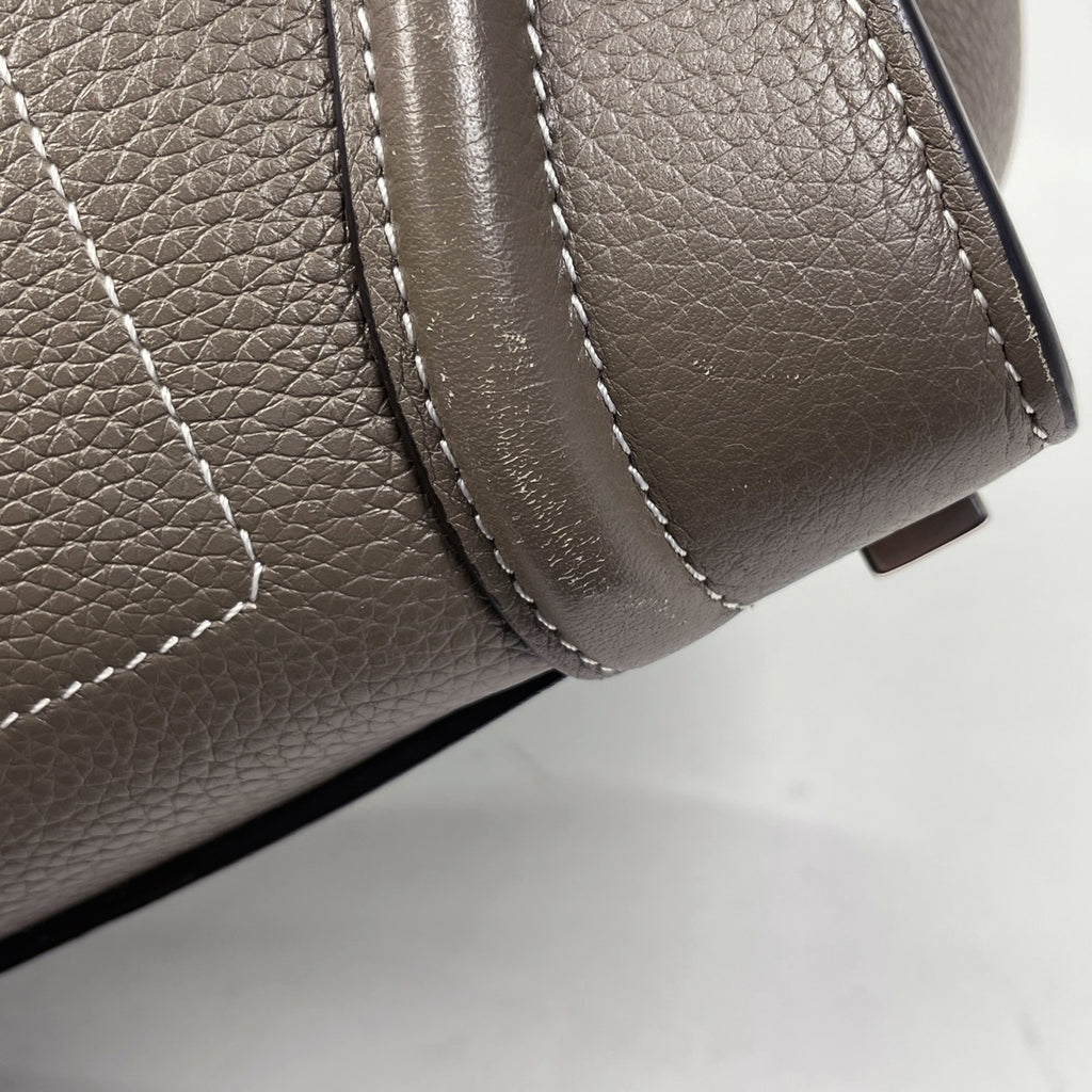 セリーヌ ラゲージ マイクロショッパー トートバッグ ハンドバッグ レザー グレージュ レディース 【中古】brbag