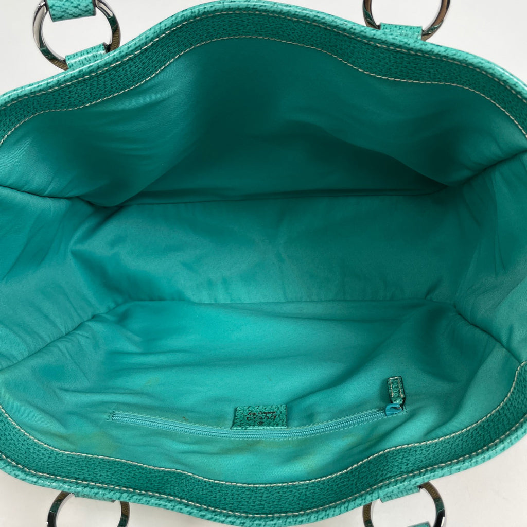 グッチ GG柄 トートバッグ ハンドバッグ トートバッグ GGキャンバス ベージュ グリーン 113017 レディース 【中古】brbag