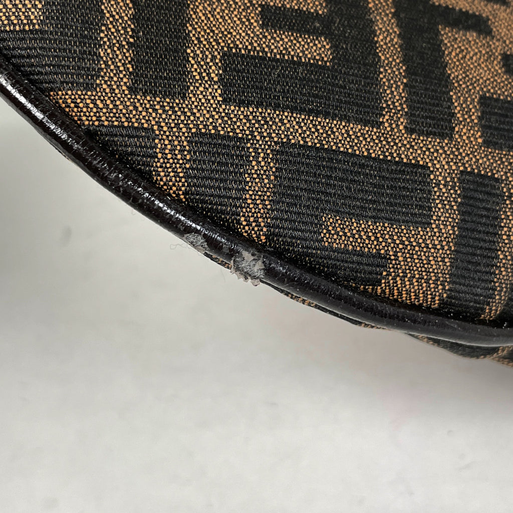 フェンディ ズッカ柄 ショルダーバッグ ハンドバッグ キャンバス ブラウン 26724 レディース 【中古】brbag