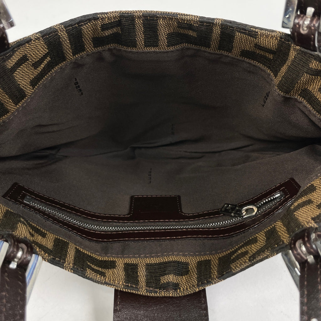 フェンディ ズッカ柄 ショルダーバッグ ハンドバッグ キャンバス ブラウン 26724 レディース 【中古】brbag