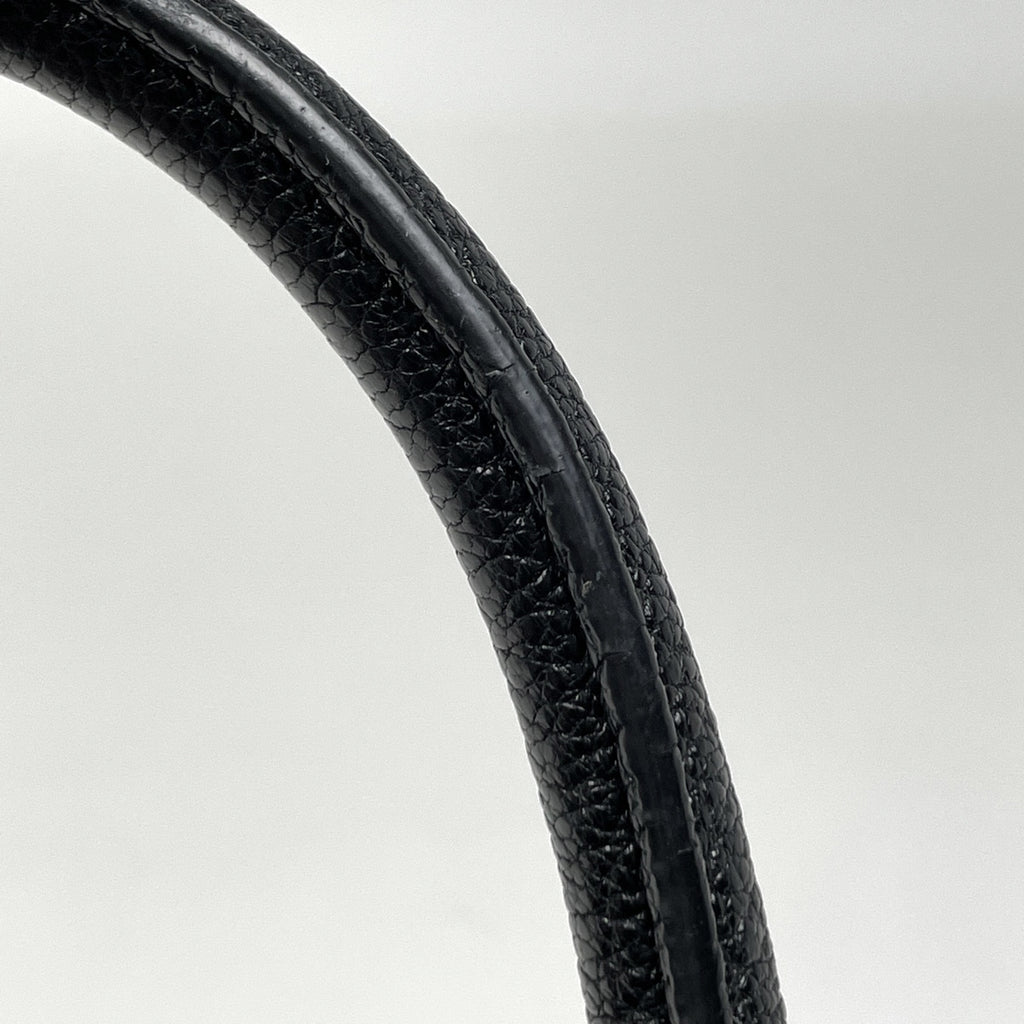 ミュウ ミュウ ロゴ ハンドバッグ スタッズ ラインストーン ハンドバッグ レザー ブラック レディース 【中古】brbag