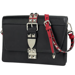 プラダ エレクトラ ショルダーバッグ ロゴ スタッズ ショルダーバッグ レザー ネロ(ブラック) 1BD120 レディース 【中古】brbag