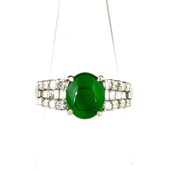 Pt900 ヒスイ リング 10.5号 2.19ct レディース ノンブランドジュエリー 中古 nbjwl