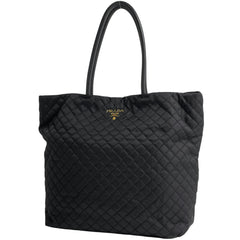 プラダ ロゴ トートバッグ キルティング ショルダーバッグ トートバッグ ナイロン ネロ(ブラック) レディース 【中古】brbag