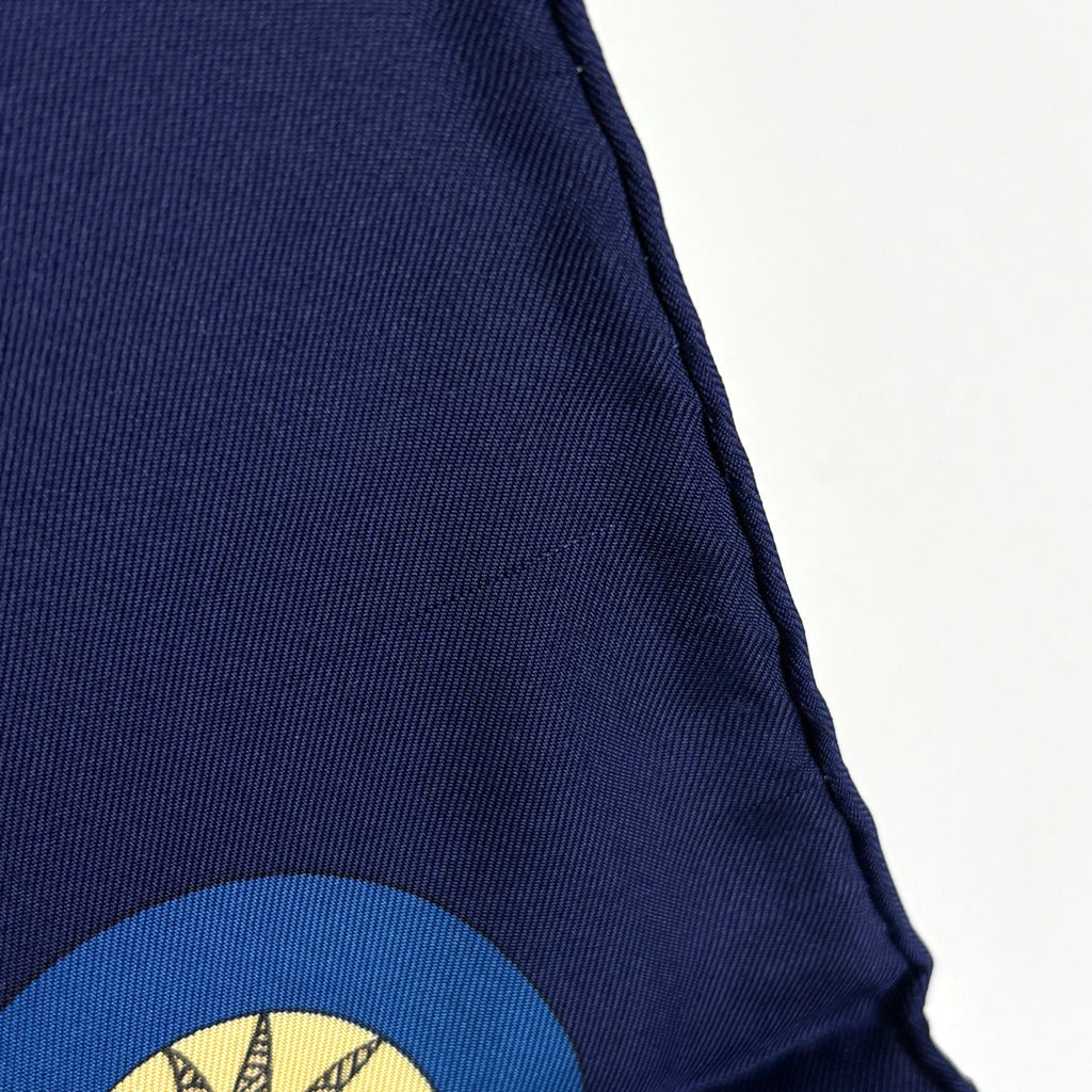 エルメス カレ 90 LE ROY SOLEIL 太陽王 スカーフ シルク ネイビー マルチカラー レディース 【中古】brbag