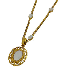 シャネル ココマーク チェーン ネックレス ロング GP ゴールド ホワイト レディース 【中古】bracc