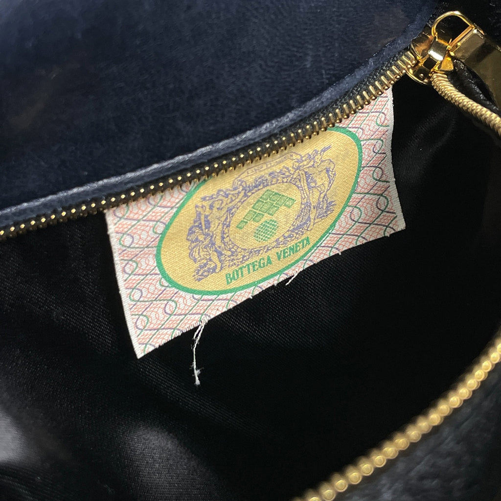 ボッテガヴェネタ イントレチャート ハンドバッグ 手提げ ナッパ ハンドバッグ レザー ネイビー レディース 【中古】brbag