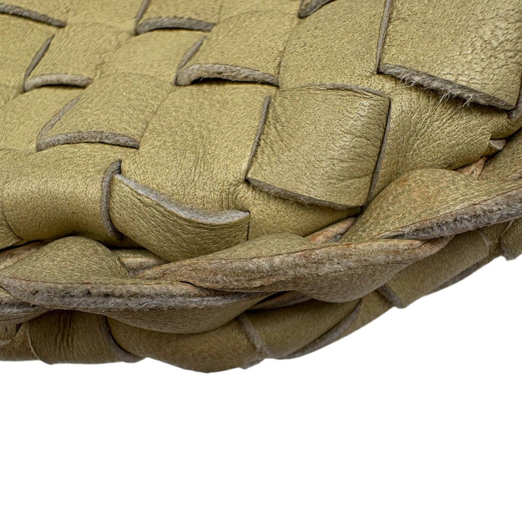 ボッテガヴェネタ イントレチャート ショルダーバッグ ハンドバッグ ワンショルダー 編み込み ナッパ ショルダーバッグ レザー イエロー レディース 【中古】brbag