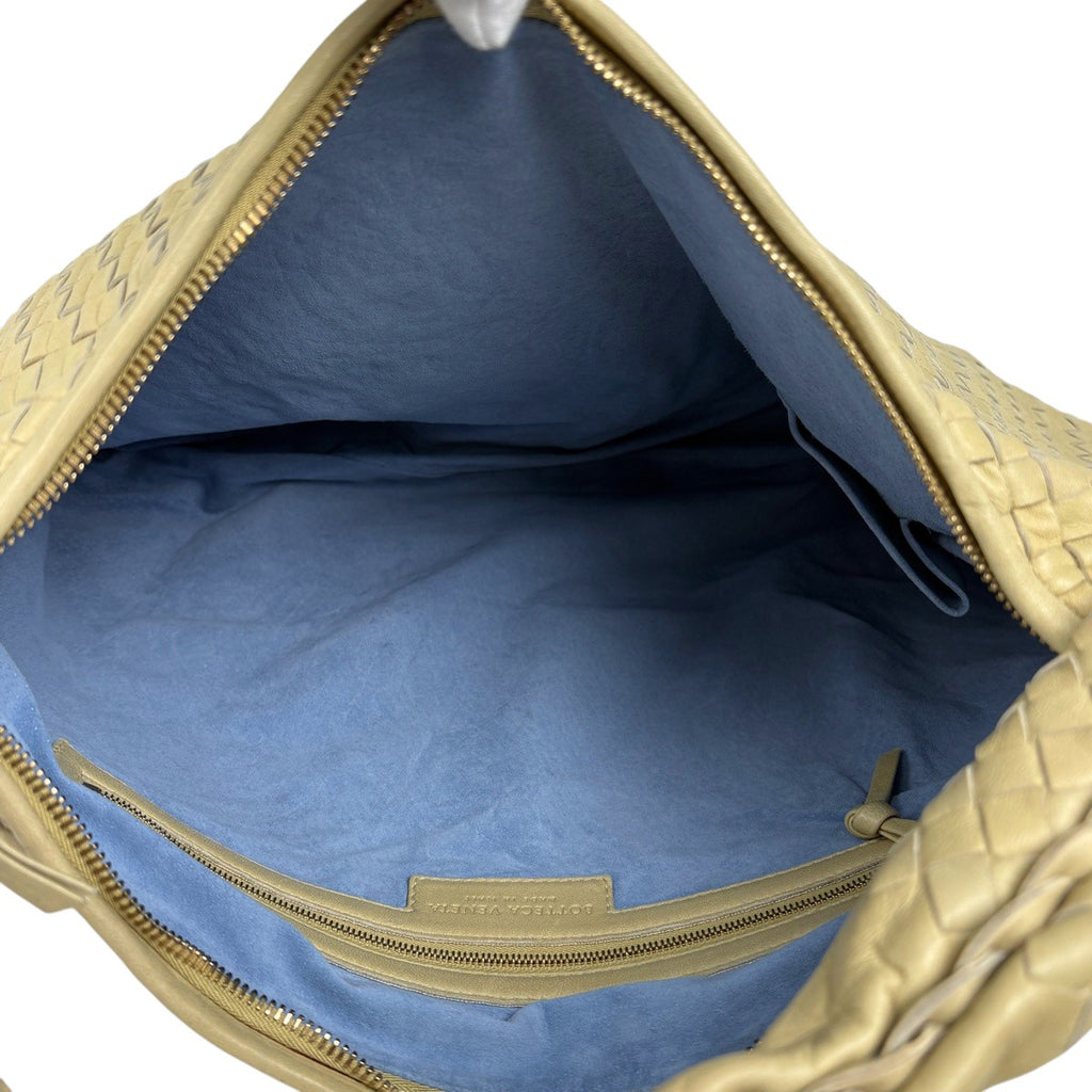 ボッテガヴェネタ イントレチャート ショルダーバッグ ハンドバッグ ワンショルダー 編み込み ナッパ ショルダーバッグ レザー イエロー レディース 【中古】brbag