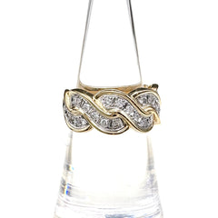 ダイヤモンド Pt900 K18 リング 11号 0.37ct レディース ノンブランドジュエリー 中古 nbjwl