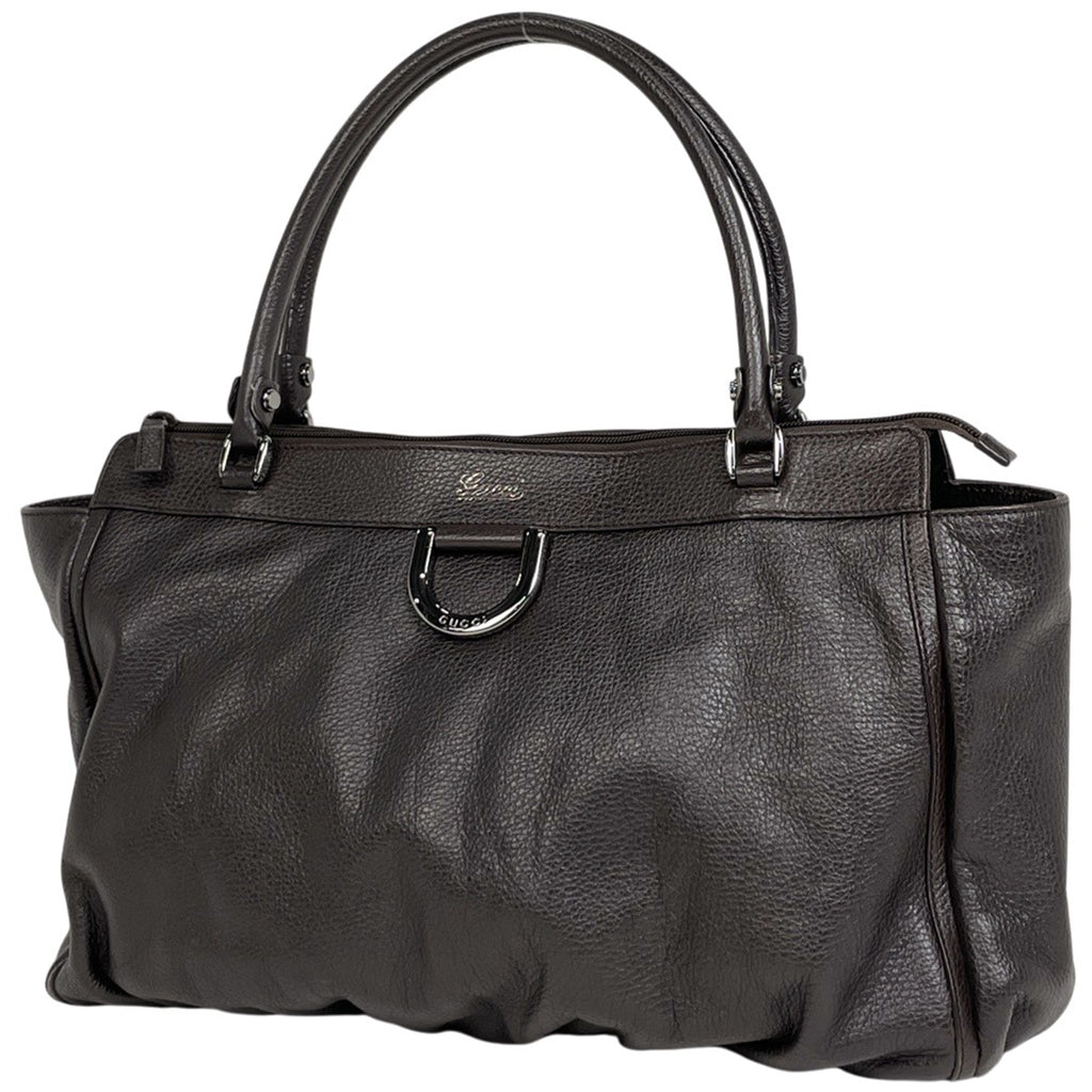 グッチ ロゴ トートバッグ 手提げ 肩掛け トートバッグ レザー ブラウン 341491 レディース 【中古】brbag