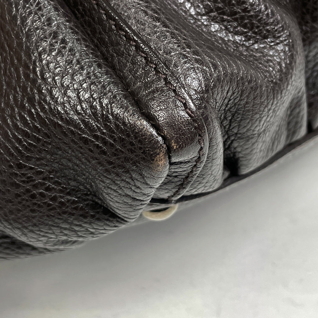 グッチ ロゴ トートバッグ 手提げ 肩掛け トートバッグ レザー ブラウン 341491 レディース 【中古】brbag