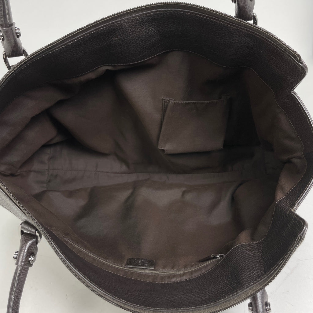 グッチ ロゴ トートバッグ 手提げ 肩掛け トートバッグ レザー ブラウン 341491 レディース 【中古】brbag