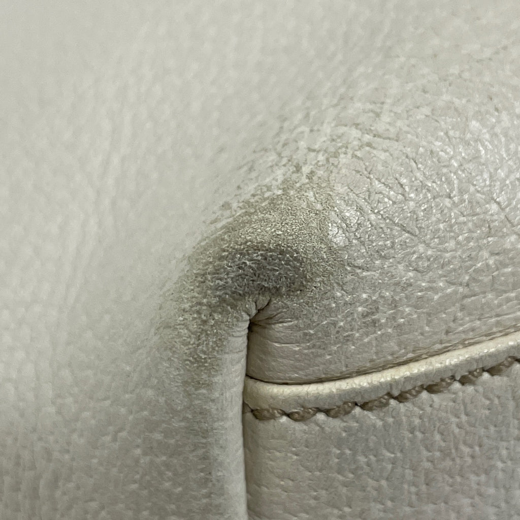 グッチ ロゴ トートバッグ ハンドバッグ アビー GG柄 トートバッグ レザー ホワイト 154373 レディース 【中古】brbag