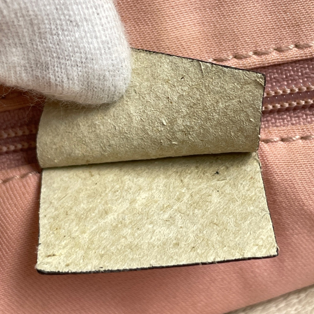 グッチ ロゴ トートバッグ ハンドバッグ アビー GG柄 トートバッグ レザー ホワイト 154373 レディース 【中古】brbag