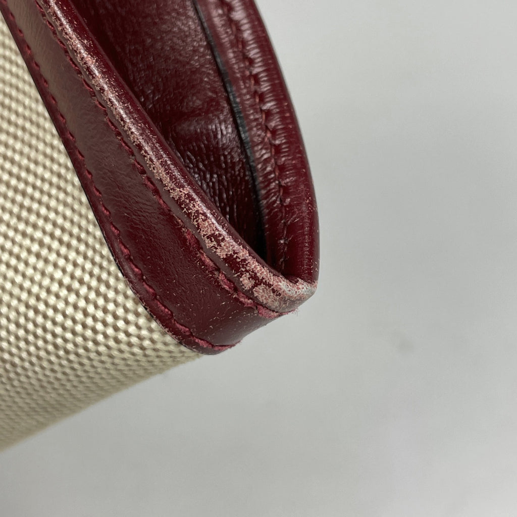 エルメス ジジェ PM Hロゴ ポーチ クラッチバッグ トワルアッシュ ルージュアッシュ ナチュラル 〇N レディース 【中古】brbag