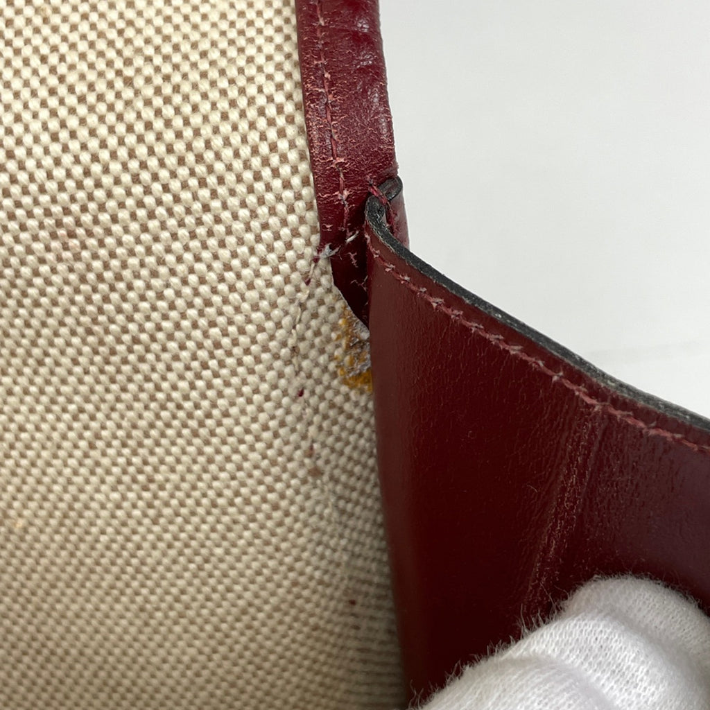 エルメス ジジェ PM Hロゴ ポーチ クラッチバッグ トワルアッシュ ルージュアッシュ ナチュラル 〇N レディース 【中古】brbag