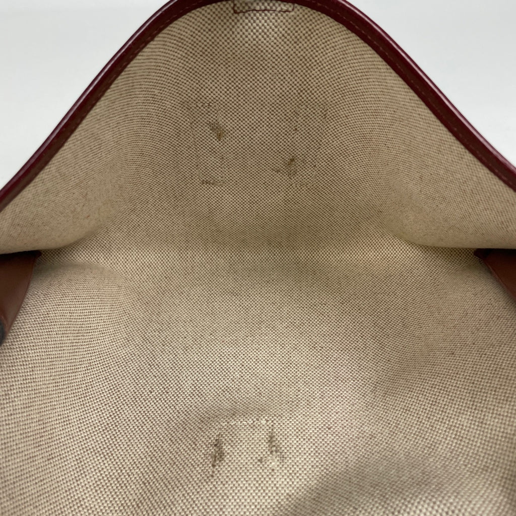 エルメス ジジェ PM Hロゴ ポーチ クラッチバッグ トワルアッシュ ルージュアッシュ ナチュラル 〇N レディース 【中古】brbag