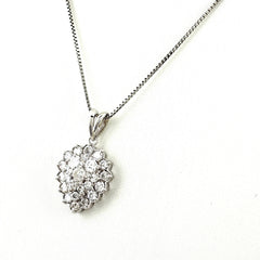 メレダイヤ デザインネックレス プラチナ ペンダント ネックレス Pt900 Pt850 ダイヤモンド レディース ノンブランドジュエリー 【中古】nbjwl