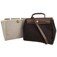 エルメス エールバッグ PM 2WAY ショルダーバッグ ハンドバッグ トワルオフィシエ ブラウン □G レディース 【中古】brbag