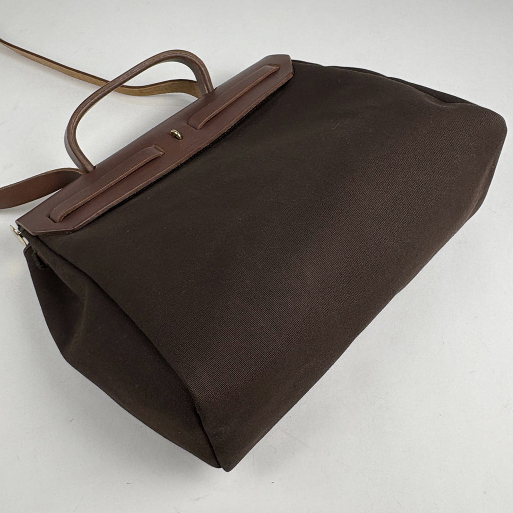 エルメス エールバッグ PM 2WAY ショルダーバッグ ハンドバッグ トワルオフィシエ ブラウン □G レディース 【中古】brbag